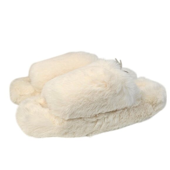 Anthropologie Maeve Womens Fluffy Hard Sole Slip On Slipper Shoes, Size L 10-11 - Picture 4 of 7